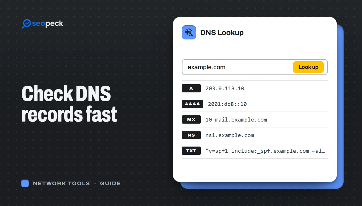 DNS Lookup Tool: How to Check DNS Records Fast