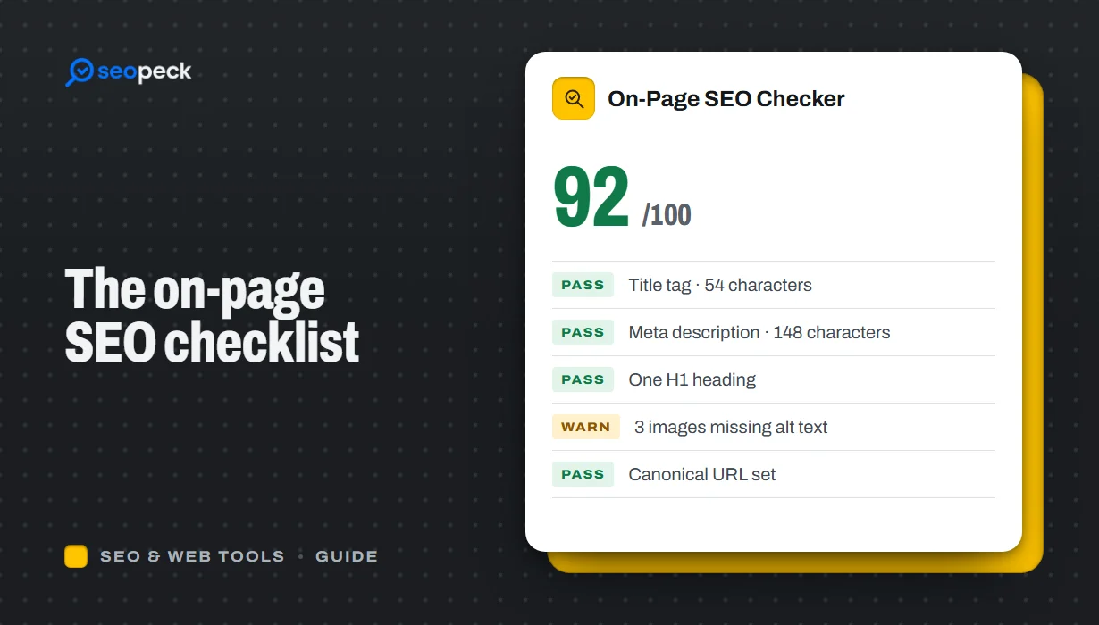On-Page SEO Checklist: 15 Things to Check Before You Hit Publish